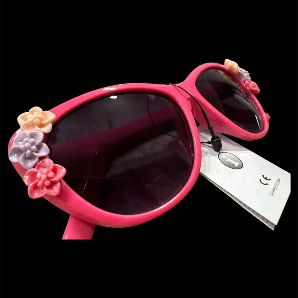2/$20 Kids Pink Floral Sunglasses
